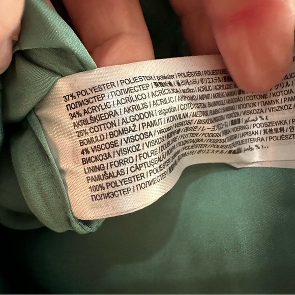 NWT Mango MNG Tweed Mini Skirt Green sz XL - Picture 10 of 10